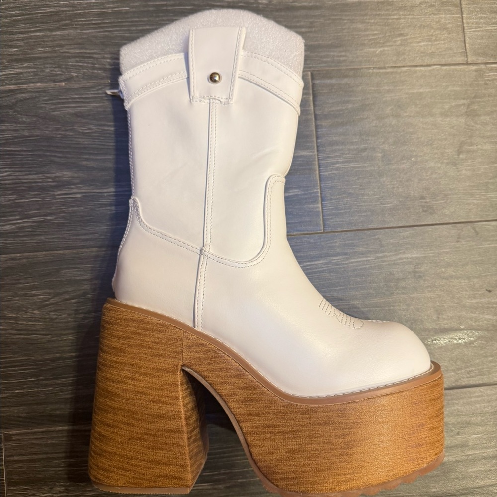 White Platform Boots